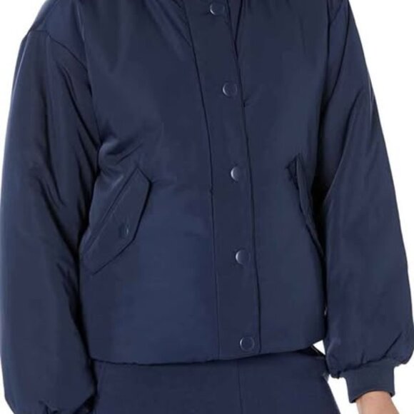 Amazon Essentials Women's Navy 2XL Padded Cropped Bomber Jacket Navy - Picture 8 of 8